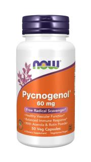 NOW Pycnogenol a Acerolou a Rutínom, 60 mg, 50 rastlinných kapsúl
