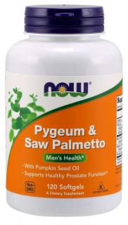 NOW Pygeum (Slivka africká) & Saw Palmetto (Serenoa plazivá), 120 softgélových kapsúl