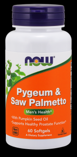 NOW Pygeum (Slivka africká) & Saw Palmetto (Serenoa plazivá), 60 softgélových kapsúl