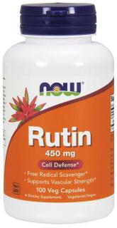 NOW Rutín, 450 mg, 100 rastlinných kapsúl