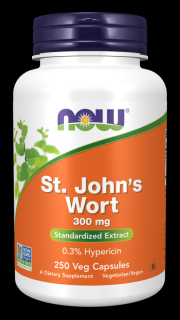 NOW St. John's Wort (Třezalka tečkovaná), 300 mg, 250 rostlinných kapslí