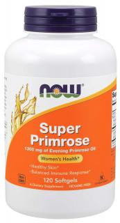 NOW Super Primrose 1300 mg, Pupalka dvojročná, 120 softgélových kapsúl