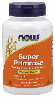 NOW Super Primrose 1300 mg, Pupalka dvojročná, 60 softgélových kapsúl
