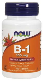 NOW Vitamin B-1 Thiamine, 100mg, 100 tabliet