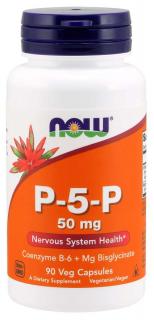 NOW Vitamín B6 P-5-P, 50mg, (vitamín B6 v aktívnej forme), 90 kapsúl