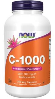 NOW Vitamín C-1000 s bioflavonoidmi, 250 rastlinných kapsúl