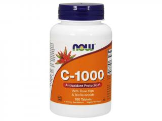 NOW Vitamín C-1000 s bioflavonoidmi a šípkami, 100 tabliet