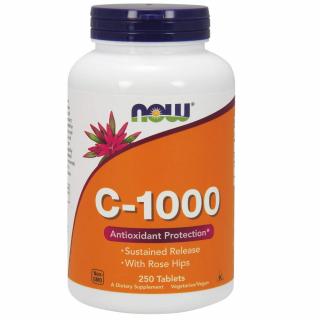 NOW Vitamín C-1000 so šípkami a postupným uvoľňovaním, 250 tabliet