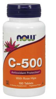 NOW Vitamín C-500 so šípkami, 100 tabliet