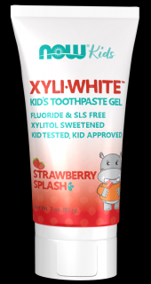 NOW XyliWhite Strawberry Splash, dětský zubní gel, jahod, 85 g