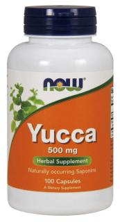 NOW Yucca, 500 mg, 100 kapsúl