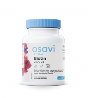 Osavi Biotin, 2500 mcg, 60 rastlinných kapsúl