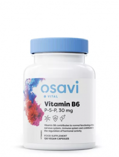 Osavi Vitamin B6 (P-5-P), 30 mg, 60 rostlinných kapslí  Výživový doplnok