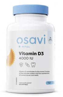 Osavi Vitamín D3, 4000 IU, 120 softgelových kapslí  Výživový doplnok