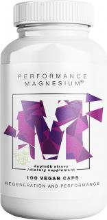 Performance Magnesium®, 1000 mg, Horčík 200 mg + Vitamín B6 P5P, 100 rastlinných kapsúl  Najlepšie vstrebateľný horčík bisglycinát MagChel® 53% DDD +…