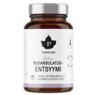 Puhdistamo - Super Digestive Enzymes 60 kapsúl (Super tráviace enzýmy - Vahva Ruoansulatus Enstsyymi)