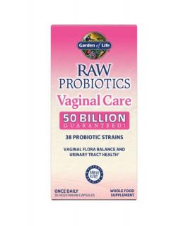 Raw Probiotics vaginal care (probiotiká pre ženy, vaginálna starostlivosť), 50 mld. CFU, 38 kmeňov, 30 rastlinných kapsúl