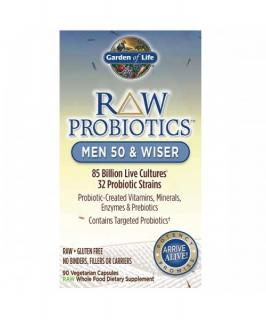 RAW Probiotiká pre mužov po 50+ - 85mld. CFU, 90 rastlinných kapsúl