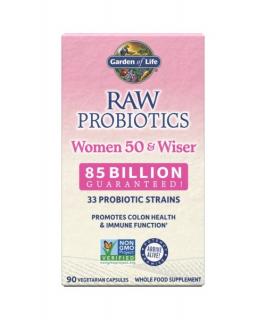 RAW Probiotiká pre ženy po 50+ - 85mld. CFU, 33 probiotických kmeňov, 90 rastlinných kapsúl