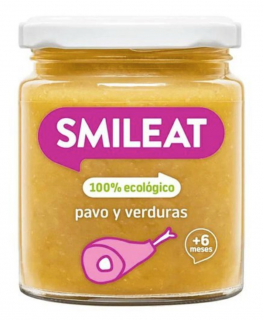 Smileat příkrm krůta se zeleninou s extra panenským olivovým olejem, 6M+, BIO, 230 g