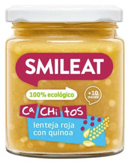 Smileat príkrm quinoa s červenou šošovicou a zeleninou s extra panenským olivovým olejom, 10M+, BIO, 230 g