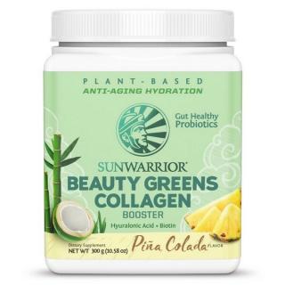 Sunwarrior Beauty Greens Collagen Booster, (podpora tvorby kolagenu) piña colada, 300 g  Výživový doplnok