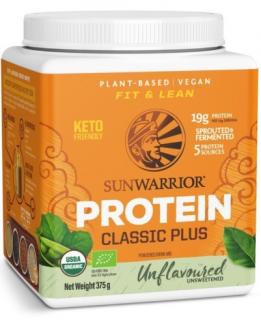 Sunwarrior Classic Plus Organic Protein Unflavoured, protein, neochucený, BIO, 375 g  Výživový doplnok