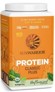 Sunwarrior Classic Plus Organic Protein Unflavoured, protein, neochucený, BIO, 750 g  Výživový doplnok