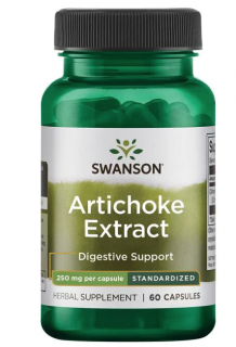 Swanson Artichoke (Extrakt z artičokov), 250 mg, 60 kapsúl