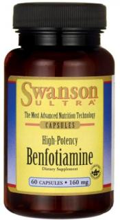 Swanson Benfotiamine (Benfotiamin), 160 mg, 60 kapsúl
