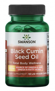 Swanson Black Cumin Seed Oil,  olej ze semen černuchy seté, 500 mg, 60 kapslí  Výživový doplnok