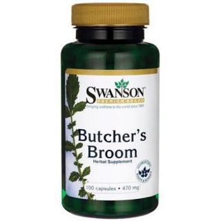 Swanson Butchers Broom (Listnatec pichľavý), 470 mg, 100 kapsúl