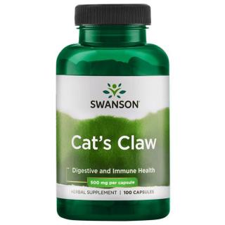 Swanson Cats claw (Mačací pazúr) 500mg, 100 kapsúl