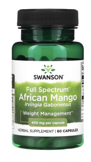 Swanson Full Spectrum African Mango (Irvingia Gabonensis), 400 mg, 60 kapslí  Výživový doplnok