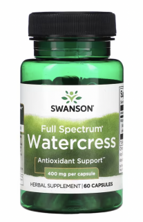 Swanson Full Spectrum Watercress, řeřicha, 400 mg, 60 kapslí  Výživový doplnok