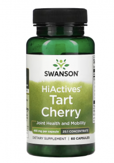 Swanson HiActives Tart Cherry, podpora kloubů, 465 mg, 60 kapslí  Výživový doplnok