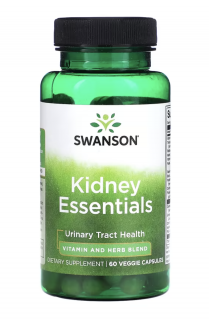 Swanson Kidney Essentials, podpora ledvin, 60 rostlinných kapslí  Výživový doplnok