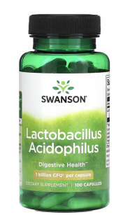 Swanson Lactobacillus Acidophilus, 1 miliarda CFU, 100 kapslí  Výživový doplnok