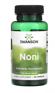 Swanson Noni, morinda barvířská, 500 mg, 60 kapslí  Výživový doplnok