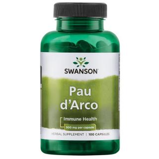 Swanson Pau dArco (Lapacho), 500 mg, 100 kapsúl