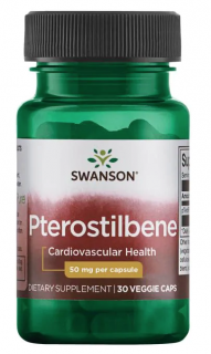 Swanson Pterostilben - 50 mg, 30 rastlinných kapsúl
