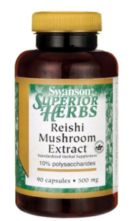 Swanson Reishi Mushroom Extract, 500 mg, 90 kapsúl