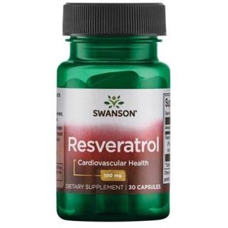 Swanson Resveratrol, 100 mg, 30 kapsúl
