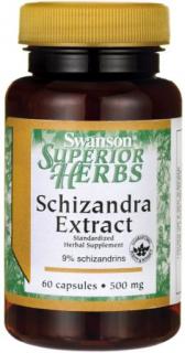 Swanson Schizandra Extract, 500 mg, 60 kapsúl