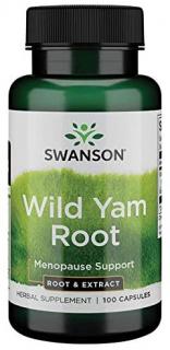 Swanson Wild Yam Root - Dioskórea huňatá, 100 kapsúl