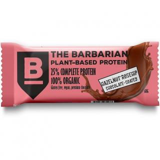 The Barbarian Proteinová Tyčinka Chocolate Coated Hazelnut & Rosehip, 68 g  Proteín Bar