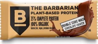 The Barbarian Proteinová Tyčinka Organic Chocolate Coated Double Choc & Maca, 68 g  Proteín Bar