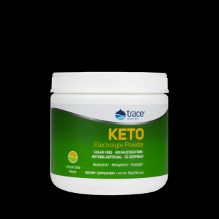 Trace Minerals Keto Electrolyte Powder, Keto elektrolyty v prášku, citrón a limetka, 330 g  Výživový doplnok