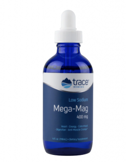 Trace Minerals Mega Mag 400 mg, hořčík s elektrolyty, 118 ml  Výživový doplnok