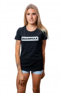 Tričko BrainMax s pruhom dámske  čierne Veľkosť: M